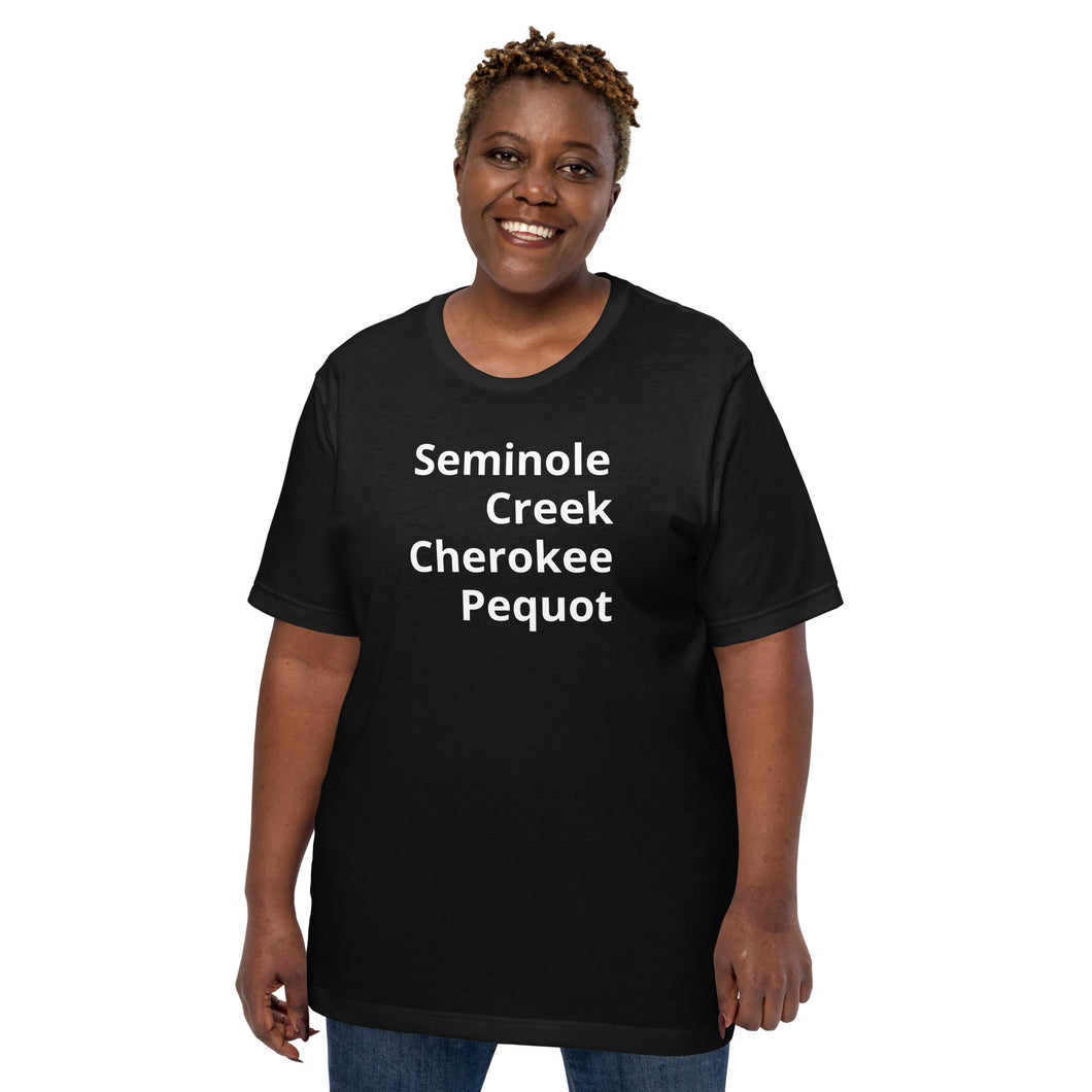 Seminole Creek Cherokee Pequot t-shirt