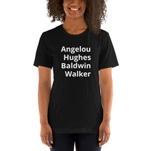 Load image into Gallery viewer, Angelou Hughes Baldwin Walker t-shirt
