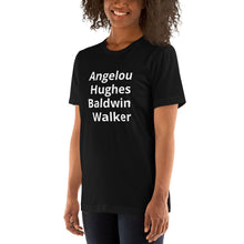 Load image into Gallery viewer, Angelou Hughes Baldwin Walker t-shirt
