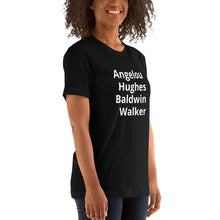 Load image into Gallery viewer, Angelou Hughes Baldwin Walker t-shirt
